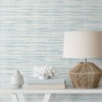 Skye - Morning Surf | Blues Textures Wallpaper for Accent Wall, Powder Room, and Office