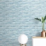 Skye - Summer Surf | Blues Textures Wallpaper for Nursery, Hallway, and Entryway