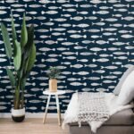 Bay - Deep Seas | Navys Nautical Wallpaper for Powder Room, Nursery, and Kitchen
