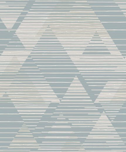 Lagom Triangles - Metallic Smoke | Grays Geometrics Wallpaper for Office, Accent Wall, and Powder Room