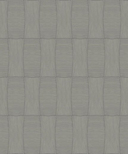 Lagom Abstract Large Weave - Metallic Espresso | Blacks Abstracts Wallpaper for Nursery, Hallway, and Accent Wall