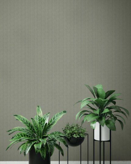 Lagom Linen - Metallic Slate and Gold | Grays Textures Wallpaper for Bedroom, Powder Room, and Entryway