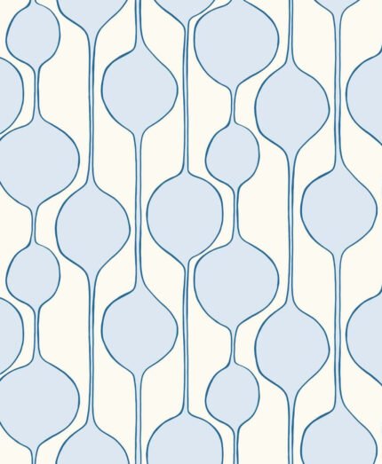 Minimalist Geometric - Baby Blue | Blues Geometrics Wallpaper for Office, Accent Wall, and Nursery