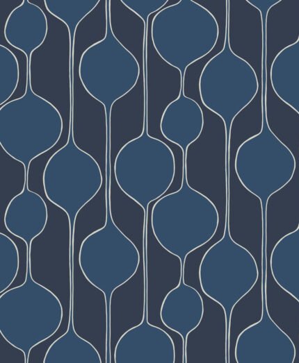 Minimalist Geometric - Cerulean | Navys Geometrics Wallpaper for Office, Accent Wall, and Living Room