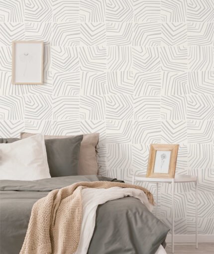Etten Maze - Anchor | Grays Geometrics Wallpaper for Office, Accent Wall, and Living Room