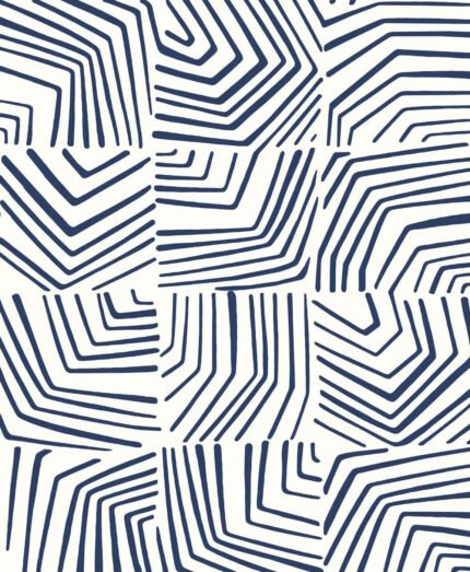 Etten Maze - Imperial | Navys Geometrics Wallpaper for Office, Accent Wall, and Powder Room