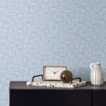 Pip Geo - Crystal | Blues Geometrics Wallpaper for Office, Accent Wall, and Hallway