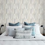Geometric Shadows - Linen | Whites and Off Whites Geometrics Wallpaper for Office, Accent Wall, and Powder Room