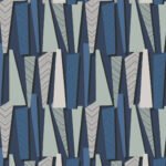 Geometric Shadows - Denim | Navys Geometrics Wallpaper for Office, Accent Wall, and Kitchen
