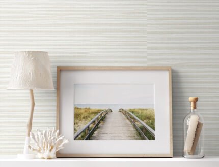 Etten Calm Seas - Foggy Desert | Warm Neutrals and Beiges Textures Wallpaper for Half Bath, Hallway, and Nursery