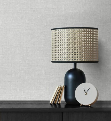 Soft Linen - Cool Linen | Grays Textures Wallpaper for Dining Room, Half Bath, and Kitchen