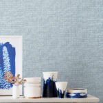 Soft Linen - Midwinter | Blues Textures Wallpaper for Office, Entryway, and Dining Room