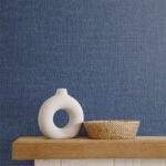 Soft Linen - Navy | Navys Textures Wallpaper for Bedroom, Half Bath, and Kitchen