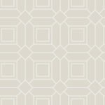 Locked In | Warm Neutrals and Beiges Geometrics Wallpaper for Office, Accent Wall, and Dining Room