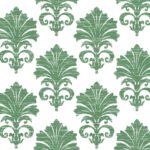 Coronation | Greens Damasks and Scrolls Wallpaper for Nursery, Kitchen, and Accent Wall