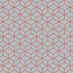 NYC | Reds Geometrics Wallpaper for Office, Accent Wall, and Powder Room