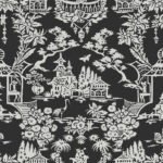 Spring Festival | Blacks Asian and Chinoiseries Wallpaper for Powder Room, Kitchen, and Dining Room
