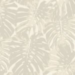 Jamaica - Tan and Off-White | Browns and Taupes Florals, Botanicals and Tropicals Wallpaper for Nursery, Living Room, and Kitchen