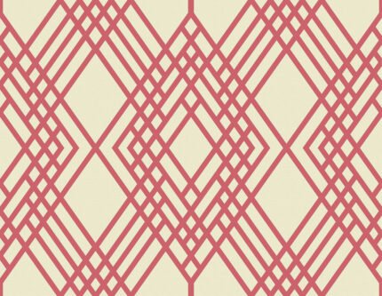 Cayman - Off-White and Rose | Pinks Geometrics Wallpaper for Office, Accent Wall, and Dining Room