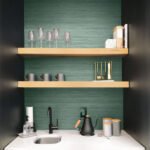 Shantung Silk 27 - Jasmine | Greens Textures Wallpaper for Powder Room, Entryway, and Hallway