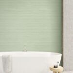 Shantung Silk 27 - Lemongrass | Greens Textures Wallpaper for Entryway, Nursery, and Bedroom