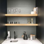Shantung Silk 27 - Stoneware | Grays Textures Wallpaper for Half Bath, Powder Room, and Kitchen