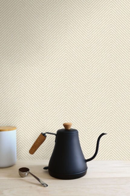 Caf 27 - Buttermilk | Cool Neutrals Textures Wallpaper for Dining Room, Hallway, and Entryway