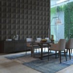 Squared Away 27 - Ebony | Blacks Geometrics Wallpaper for Office, Accent Wall, and Nursery