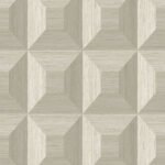 Squared Away 27 - Sand Dollar | Warm Neutrals and Beiges Geometrics Wallpaper for Office, Accent Wall, and Entryway