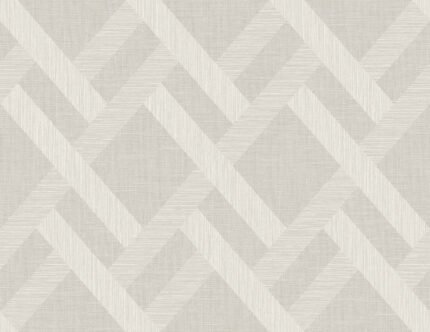 Trellis 27 - Abaca | Whites and Off Whites Geometrics Wallpaper for Office, Accent Wall, and Nursery