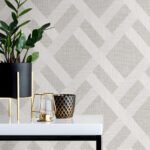 Trellis 27 - Smoked Oyster | Grays Geometrics Wallpaper for Office, Accent Wall, and Bedroom