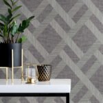Trellis 27 - Bon | Grays Geometrics Wallpaper for Office, Accent Wall, and Half Bath
