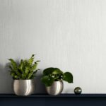 Tailor Made Vertical 27 - Calcium | Whites and Off Whites Textures Wallpaper for Dining Room, Nursery, and Kitchen