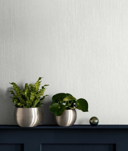Tailor Made Vertical 27 - Calcium | Whites and Off Whites Textures Wallpaper for Dining Room, Nursery, and Kitchen