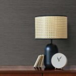 Silk 27 - Oolong | Blacks Textures Wallpaper for Nursery, Dining Room, and Bedroom