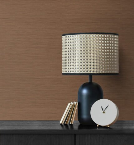 Silk 27 - Burnt Orange | Browns and Taupes Textures Wallpaper for Dining Room, Nursery, and Hallway