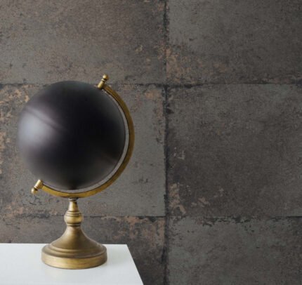 Foundation 27 - Ember | Silvers and Pewters Industrial Wallpaper for Entryway, Living Room, and Office