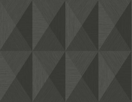 Pinacle 27 - Oolong | Blacks Geometrics Wallpaper for Office, Accent Wall, and Entryway