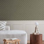Basketweave 27 - Raw Umber | Browns and Taupes Plaids, Checks and Stripes Wallpaper for Half Bath, Living Room, and Dining Room