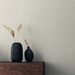 Linen 27 - Floret | Warm Neutrals and Beiges Textures Wallpaper for Hallway, Accent Wall, and Bedroom