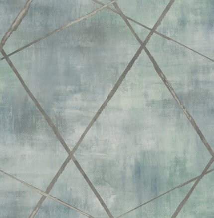 Monthalia | Greens Geometrics Wallpaper for Office, Accent Wall, and Half Bath