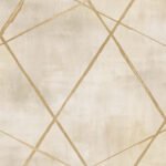 Monthalia | Golds Geometrics Wallpaper for Office, Accent Wall, and Dining Room