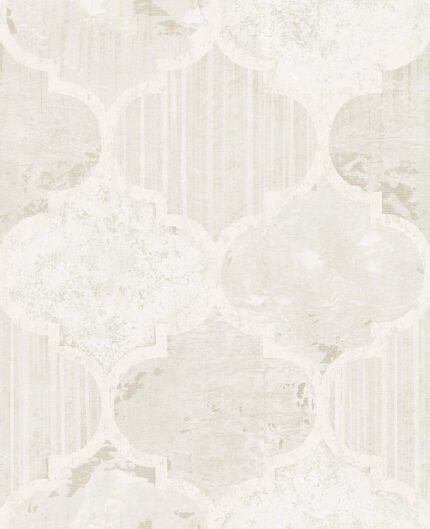 Ezzell | Warm Neutrals and Beiges Geometrics Wallpaper for Office, Accent Wall, and Powder Room