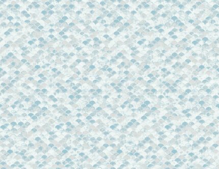 Contemporary Fish Scale | Blues Geometrics Wallpaper for Office, Accent Wall, and Kitchen