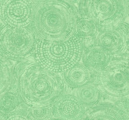 Batik Circles - Fresh Water | Greens Abstracts Wallpaper for Accent Wall, Office, and Bedroom