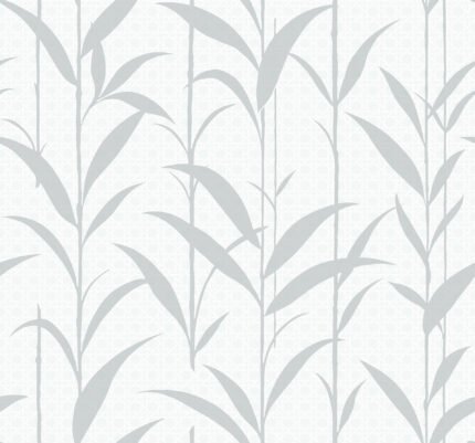 Navy Grey and White | Grays Trees and Leaves Wallpaper for Bedroom, Dining Room, and Entryway