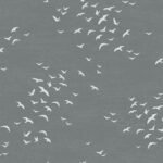 Navy Grey and White | Grays Animals, Birds and Insects Wallpaper for Hallway, Dining Room, and Kitchen