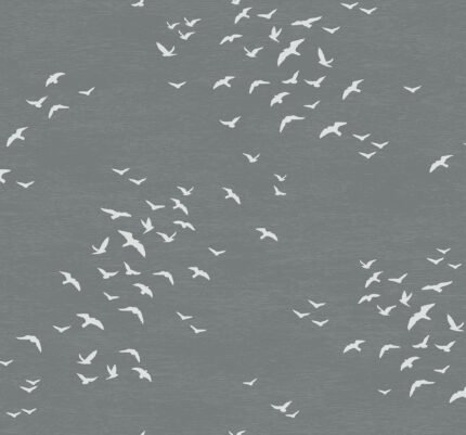 Navy Grey and White | Grays Animals, Birds and Insects Wallpaper for Hallway, Dining Room, and Kitchen