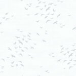 Navy Grey and White | Grays Animals, Birds and Insects Wallpaper for Powder Room, Entryway, and Dining Room