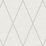 Diamond with Linen Texture | Grays Geometrics Wallpaper for Office, Accent Wall, and Living Room